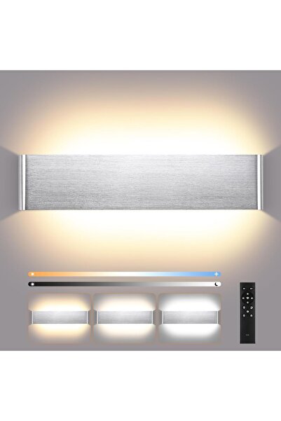 Dotail Aplică de perete LED, 18W, 2400 lm, reglabilă, 2700K–6000K, telecomand...