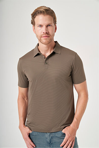İmza Μπλουζάκι με λαιμόκοψη πόλο από βιζόν, κοντό μανίκι, άνετη εφαρμογή, εύκ...