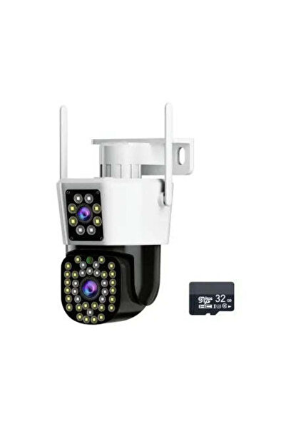 Jortan Cameră de supraveghere WiFi duală JT-8293QJ 6MP Full HD cu alarmă și c...