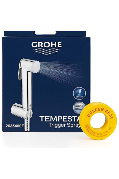 Grohe Tempesta-F Trigger Spray Hand Shower Set with Teflon Tape, Wall Holder ...