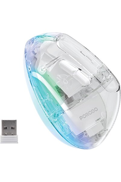 porodo Wireless Vertical Ergonomic Optical Mouse for Work, Multi-Device Conne...