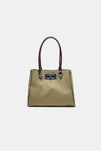 Stradivarius Metal kapamalı tote çanta