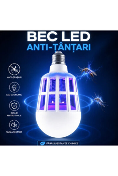 OEM Set 2 X Bec LED Antitantari 9W Cu Lampa UV, Lumina Alba, Protectie Eficie...