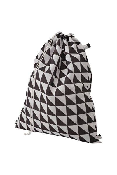 SUPER ACCESS IKEA Laundry Bag SNAJDA, black, white, 60 l