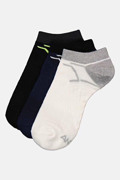 Anta Kids Boy Brand Logo Ankle Socks, Multicolor