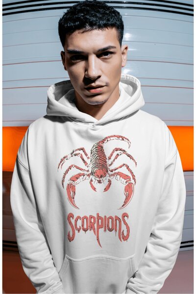 SEVBANO Scorpions rok metal muzički bend, unisex oversize premium hoodie sa z...