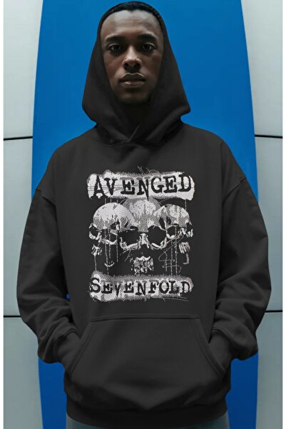 SEVBANO Hanorac premium oversize unisex cu imprimeu frontal Avenged Sevenfold...