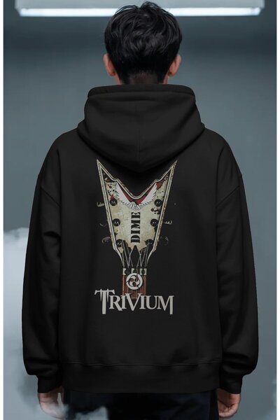 SEVBANO Trivium Rock Metal Music Band Back Printed Unisex Oversize Premium Ho...
