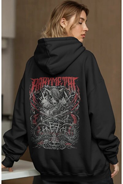 SEVBANO BabyMetal Rock Metal Music Group Hanorac unisex supradimensionat prem...