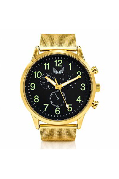 Watch Ceas barbatesc, bratara metalica, Casual, Ulysses, Auriu, CB161