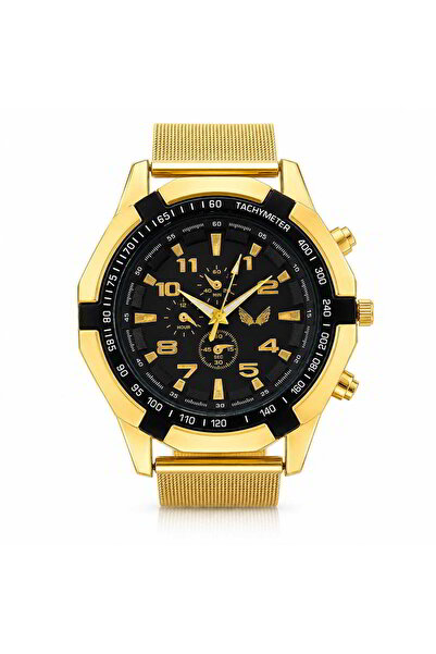 Watch Ceas barbatesc, bratara metalica, Casual, Ulysses, Auriu, CB168