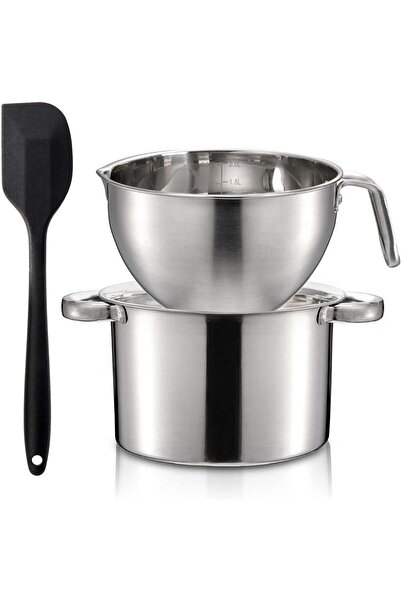 Arabest 304 Stainless Steel Double Boiler Set,Melting Bowl with Scale and Han...