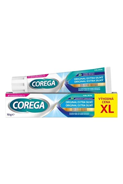 Corega Original Extra Puternic XL Cremă Adezivă pentru Proteze Dentare, 70g