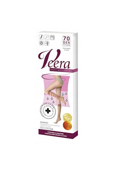 VEERA Ciorapi compresivi 70 DEN, mărimea 1/2, cu vârf închis, culoare Solei