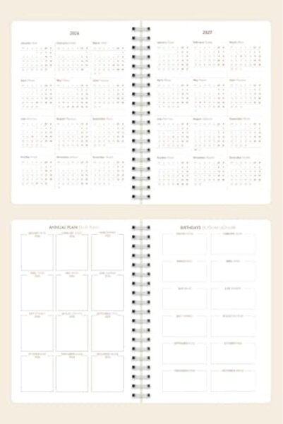 Yıldızan 2026 Weekly Agenda Spiral Bound A5 12 Months Line 1302237