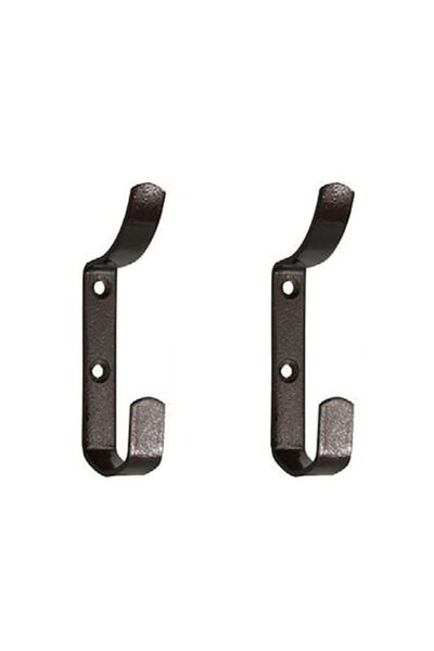 flores Set de 2 cârlige metalice de perete Flores, 110 mm, Maro