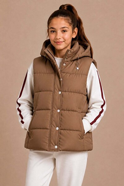 ASYAKİDS CLUB Girl's Removable Hooded Seasonal Inflatable Vest