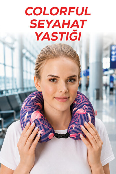 ergo travel Colorful Orthopedic Travel Pillow Visco Travel Pillow with Neck S...