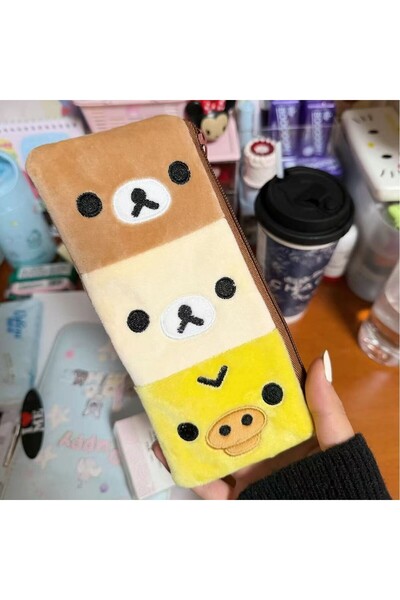Choice style A Rilakkuma Soft Pencil Case Cute Bear Large Capacity Multifunct...