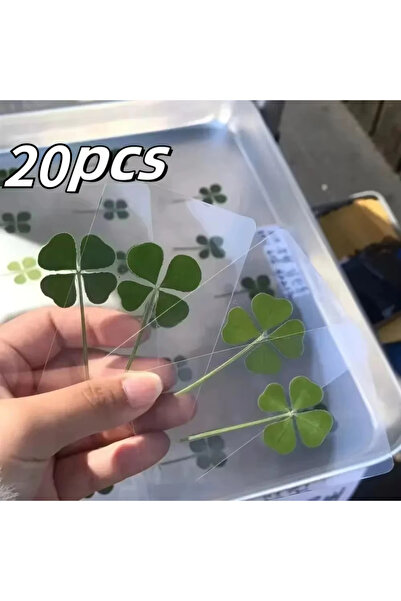 Choice1 20Pcs 5-20Pcs Lucky Clover Postcards Grass Transparent Wishing Cards ...