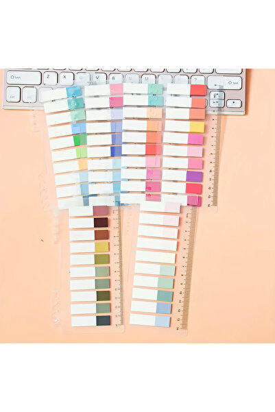 Choice 6packs BSDC 6 Packs Morandi Color Index Tabs with Ruler, Multicolor Se...