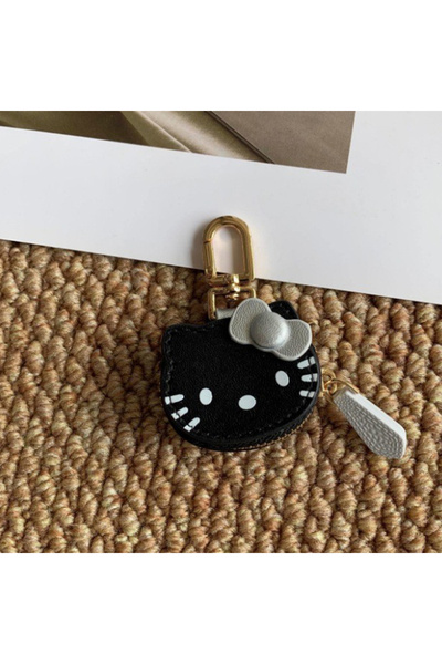 Choice3 black HelloKitty Keychain Manga Custom Leather Bag Keychain Pendant F...