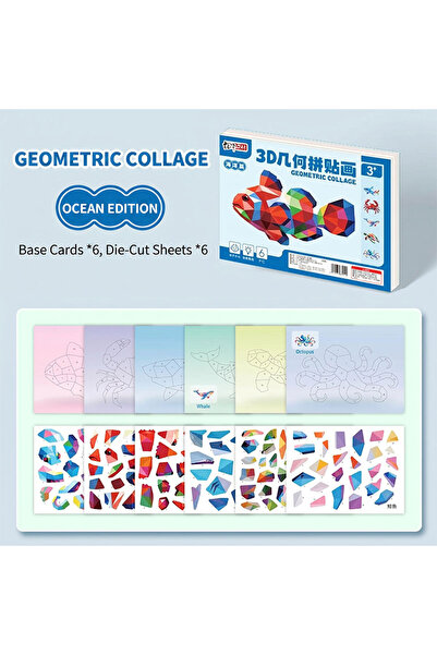 Choice3 6 patterns Sticker by Number Kits Mess-Free Travel Road Trip Art Craf...