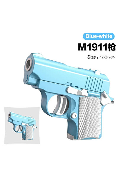 Choice مسدس لعبة أطفال صغير أزرق بتصميم 1911 يعمل بالجاذبية، لعبة فيدجيت لتخف...