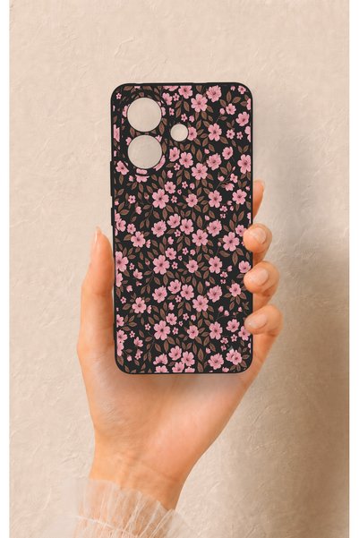 Vip Case Vivo V60 Lite Compatible Mini Pink Flower Pattern Silicone Case