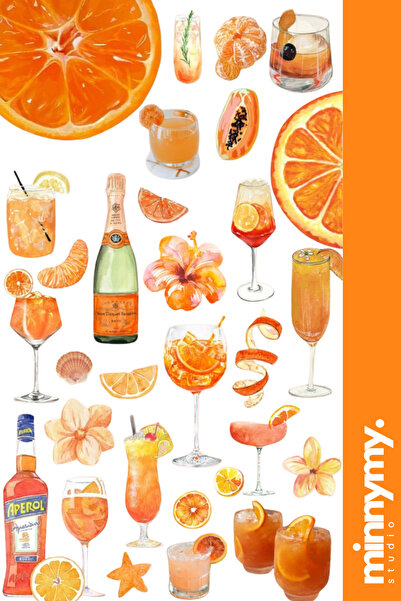 Minnymy Colour Collection Sticker, Çıkartma, Ajanda, Günlük, Planlayıcı, Bull...