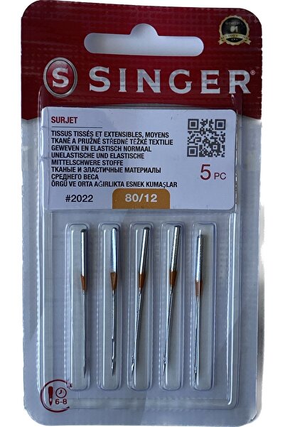 SİNGER OVERLOK İĞNESİ 80/12 NUMARA