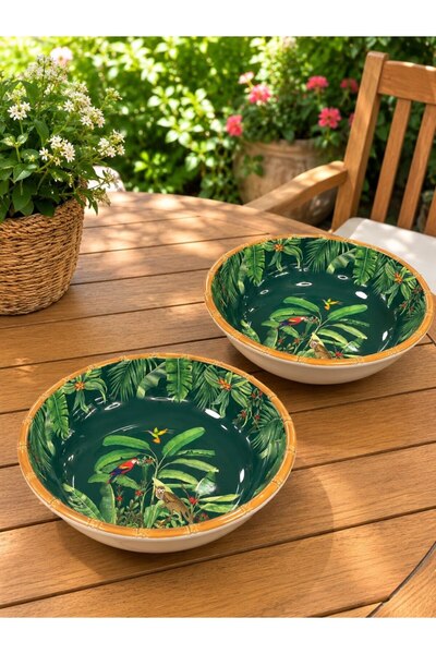 Easy Life Collection's Zanzibar Melamin Yuvarlak 2 li Yemek Tabağı 20,5 cm