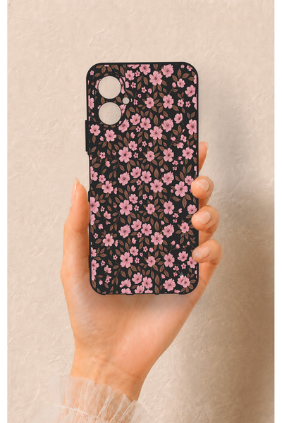 Vip Case Omix X5 Uyumlu Mini Pembe Çiçek Desenli Silikon Kılıf