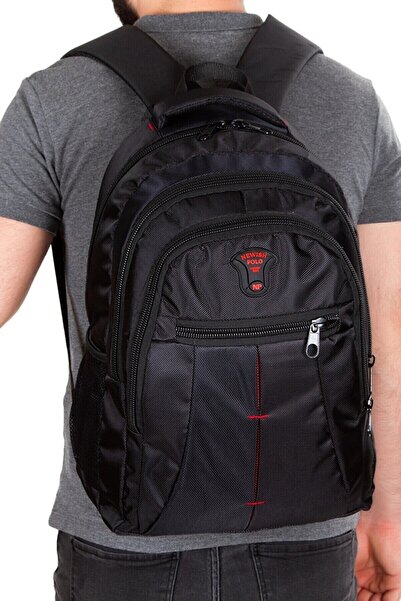 Newish Polo Men's Durable Waterproof Fabric Zippered Laptop School Sports and...