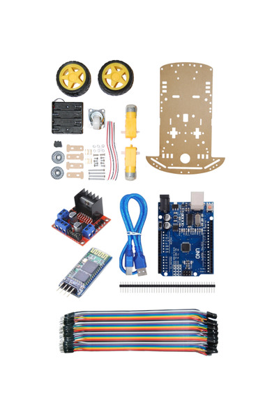 Genel Markalar Bluetooth Kontrollü Robot Kiti - Tam Set (Arduino + Motor Sürü...