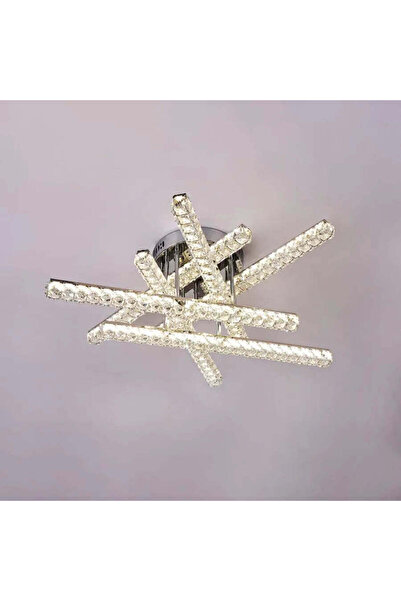 OEM Lustra LED cu telecomanda si cristal GRACIANA 168W, Liniara, lumina Rece/...