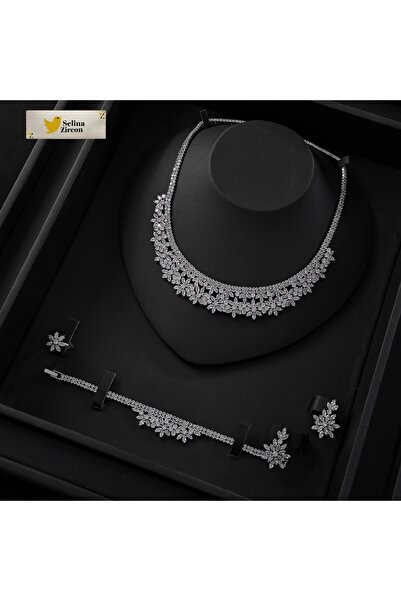 jewelrystore Diamond-Like Zircon Accessories Set with Packaging