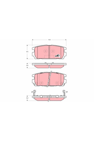 TRW Set Placute Frana Frana Disc Hyundai Terracan Hyundai (Huatai) Terracan 2...