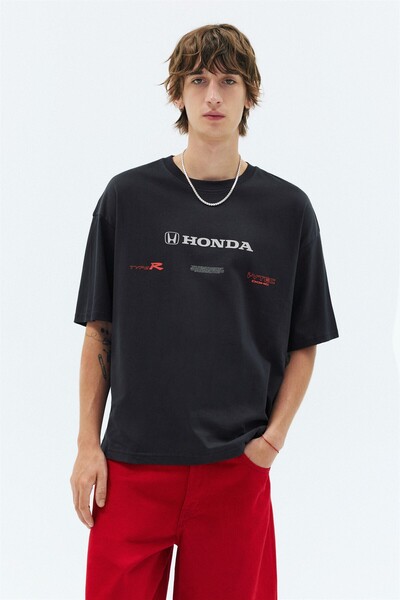 Pull & Bear Honda Civic grafik baskılı tişört