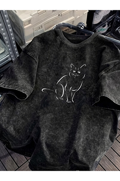 Pink Sky Unisex Oversize Vintage Washed Street Style Μόδα του δρόμου Βαμβακερ...