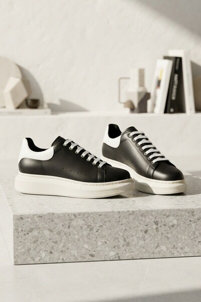 İncim Siyah Beyaz Günlük Sneaker Unisex Spor Ayakkabı