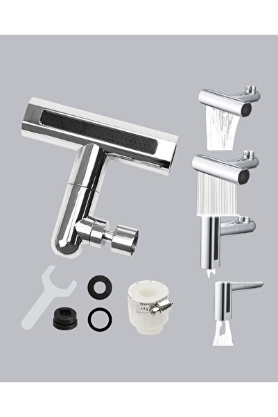 ZERO LAND Nhr-Hlss 4-Function Faucet Head 360 Degree Rotatable and Water-Savi...