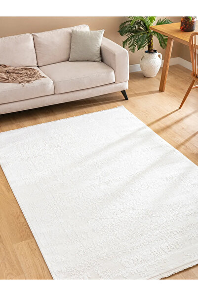 Tuğra Halı Victoria VC03 Beyaz 240 x 340 cm Akrilik Modern Salon Halısı