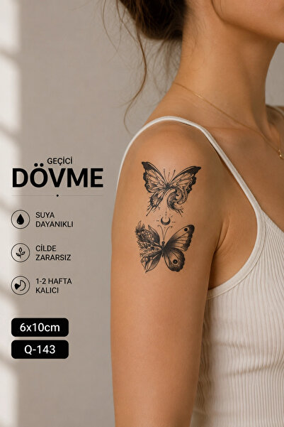 Barly Kelebekler Mini Geçici Dövme Tattoo