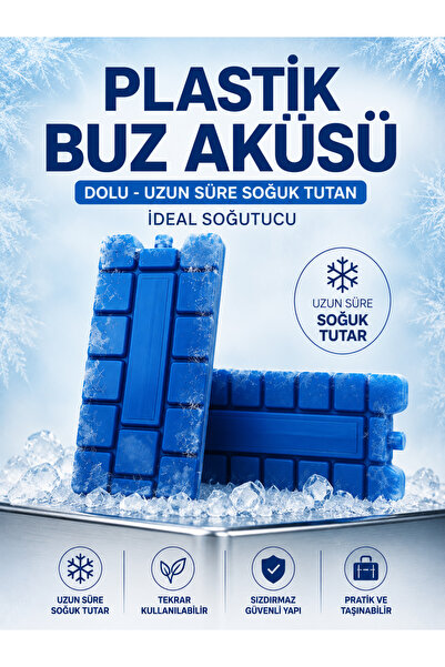 Plastik Buz Aküsü - Dolu - Uzun Süre Soğuk Tutan İdeal Soğutucu