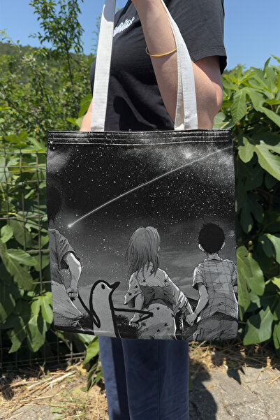 ZipZap Oyasumi Punpun V1 Summer Winter Double-Sided Canvas Print Tote Bag Ani...