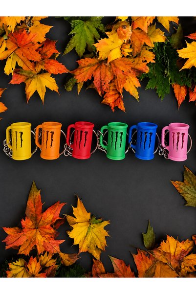 Generic Brand سلسلة مفاتيح بتصميم كوب مشروب مونستر - موديل كوب صغير
