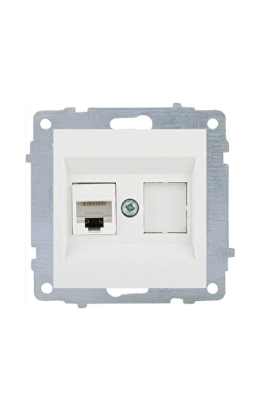 Generic Brand 1 Piece Ovivo White Data Socket Without Jack Without Frame Grano