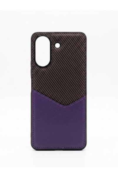 kılıfınbenden Redmi 13 C Purple Case with Card Holder