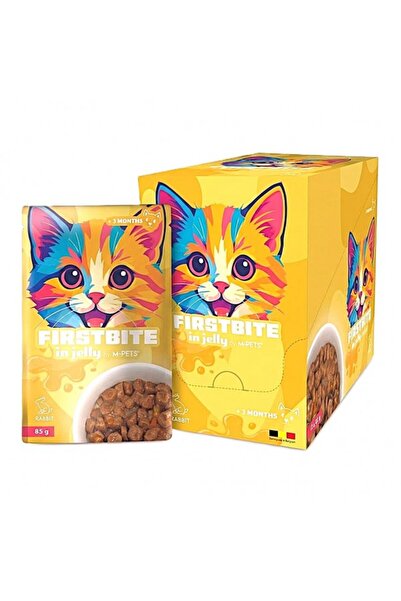 M-PETS Firstbite Rabbit in Jelly Wet Cat Food Pouches 12x85g – Premium Rabbit...